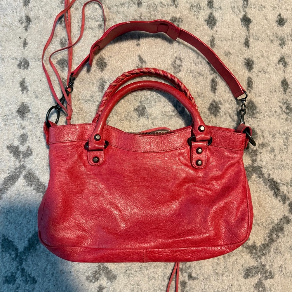 BALENCIAGA hot pink small city bag similar style handbag - Picture 3 of 8